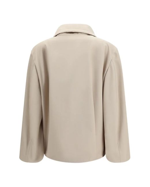 Lardini Natural Zipped Collared Jacket