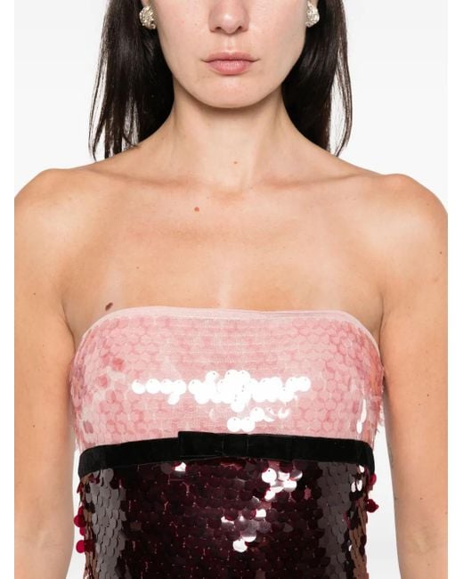 retroféte Lirael Maxi-Jurk Met Pailletten in het Purple