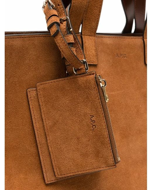 A.P.C. Brown Suede Tote Bag