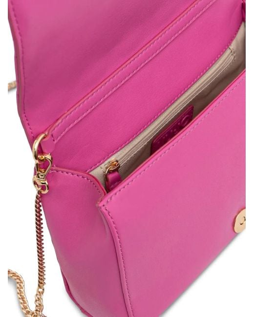 Liu Jo Pink Quilted Chain-Strap Cross Body Bag