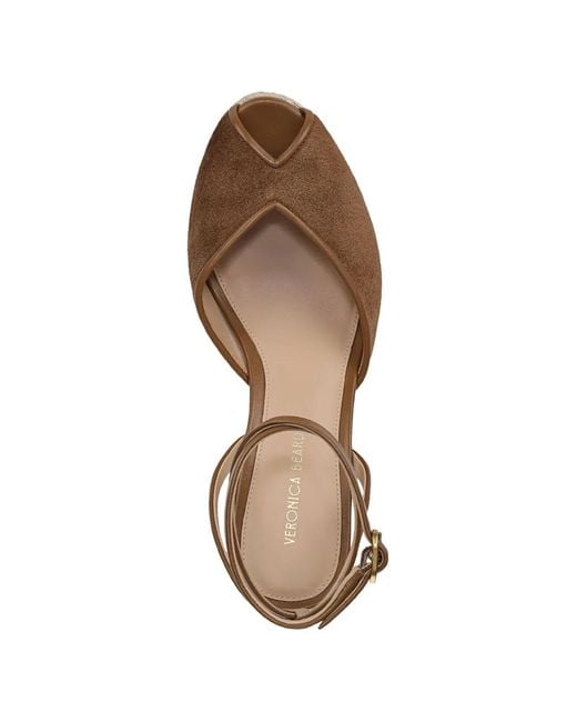 Veronica Beard Metallic Espadrilles Compensées Pasina En Daim
