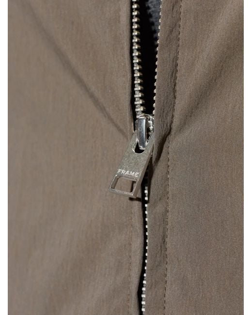 FRAME Brown Stand-Up Collar Jacket for men