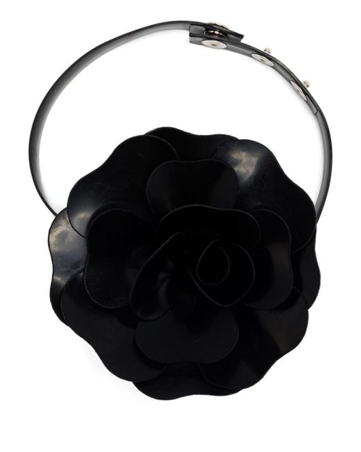 Philosophy Di Lorenzo Serafini Black Floral-appliqué Choker Necklace