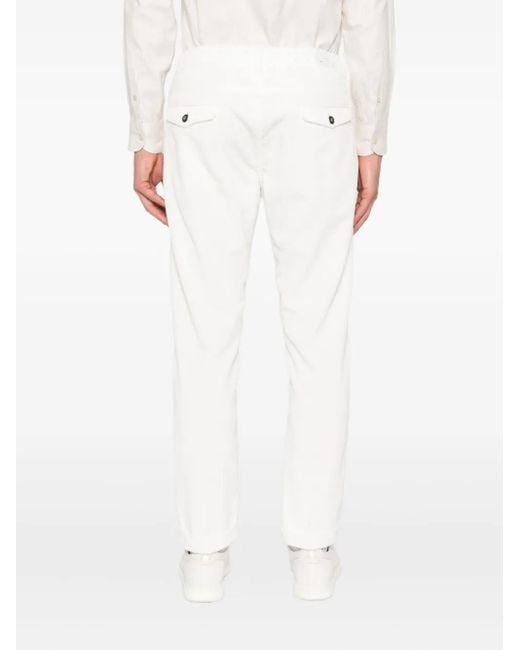 Eleventy White Drawstring Trousers for men