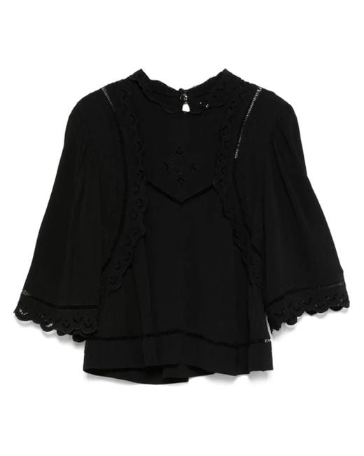 Isabel Marant Black Frany Blouse