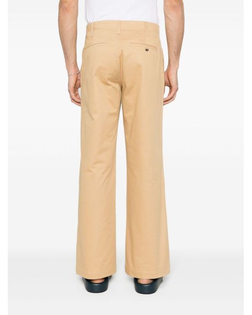 Marni Natural Mid-rise Wide-leg Trousers for men