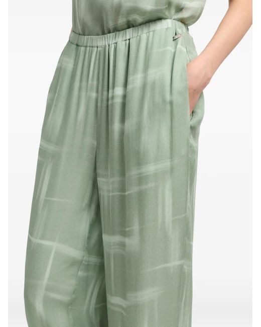 ARMANI EXCHANGE Green Wide-Leg Trousers