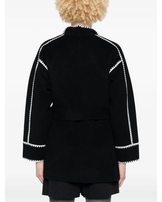 Maje Black Doppelreihiger Mantel