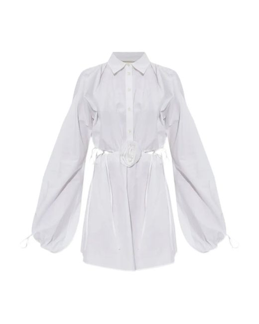 Blumarine White Minikleid Aus Leinen