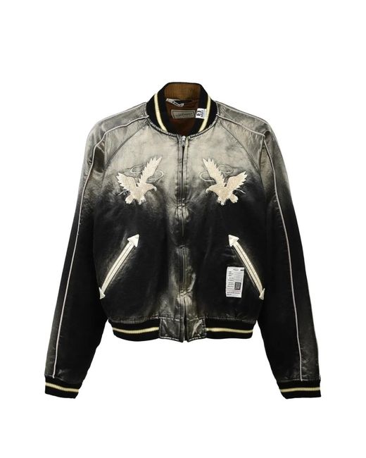 Maison Mihara Yasuhiro Black Souvenir Bomber Jacket for men