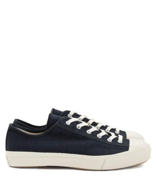 Moonstar Blue Canvas Low-Top Sneakers for men