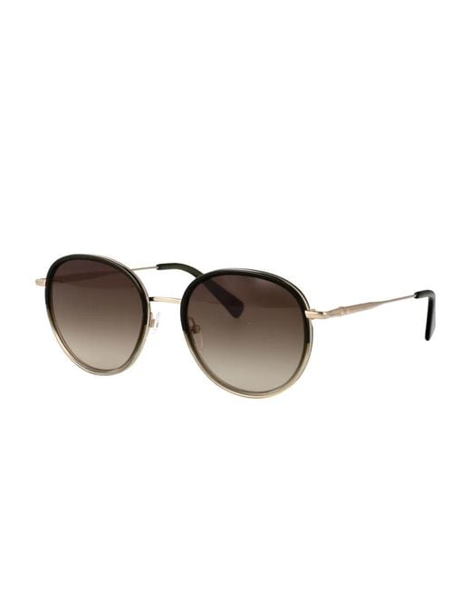 Longchamp Brown Round-Frame Sunglasses