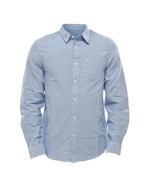 DIESEL Blue S-Benny-Out-Ox Pocket Shirt for men