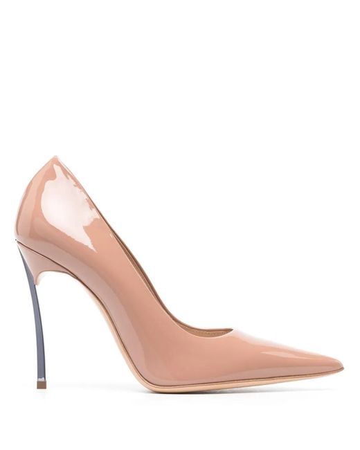 Casadei Pink Superblade 100 Patent Leather Pumps Shoes
