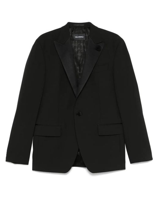 Karl Lagerfeld Black Bloom Blazer for men