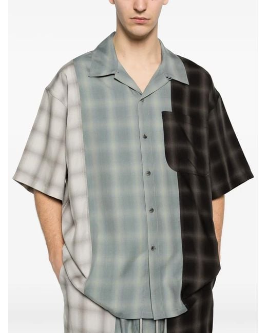 Song For The Mute Gray Chemise À Carreaux for men