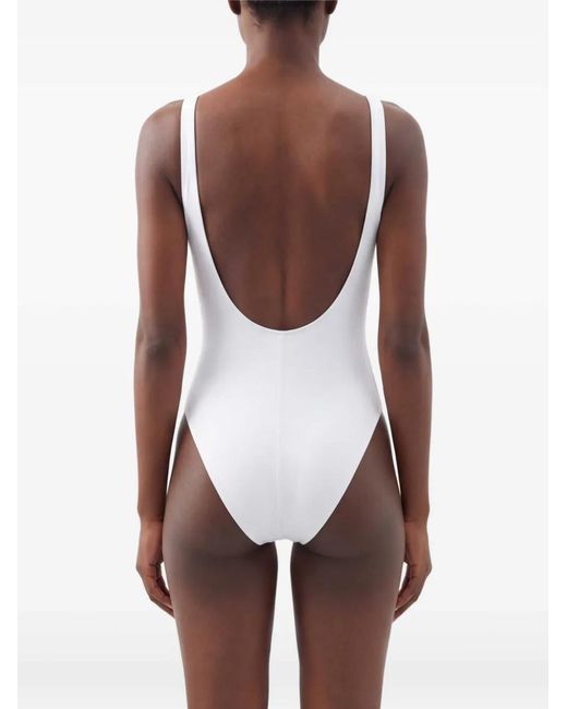 Versace White Einteiliger Badeanzug " Logo"