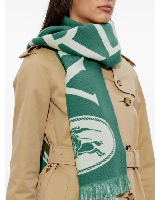 Burberry レディース グリーン フリンジ スカーフの通販はau PAY 