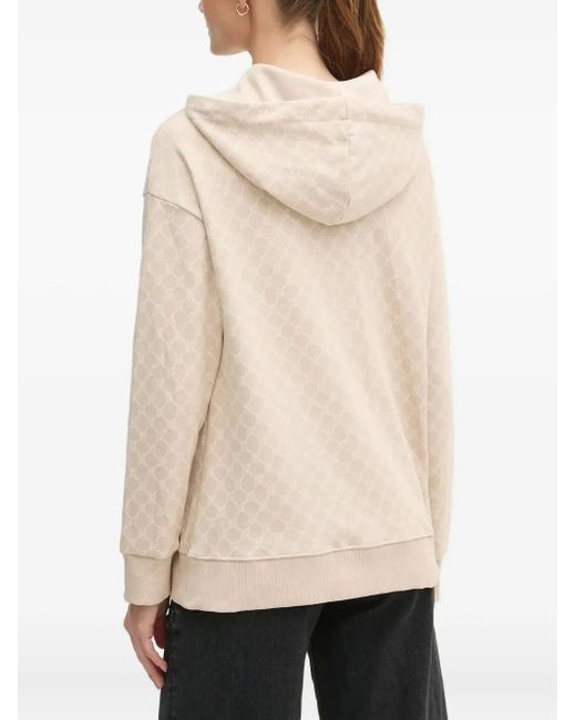 Joop! Natural Monogram-Pattern Hoodie