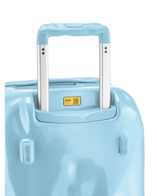 Crash Baggage Blue Medium Trunk Dented-Effect Suitcase