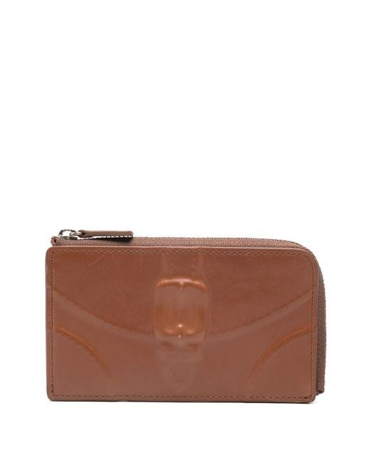 Maison Mihara Yasuhiro Brown Invisible Fragment Embossed Card Holder