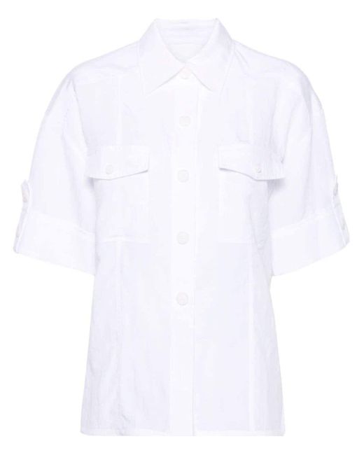 3.1 Phillip Lim White Panelled Short-sleeve Shirt
