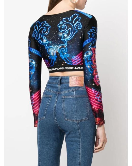 Versace Jeans Couture Cropped Top in het Blue
