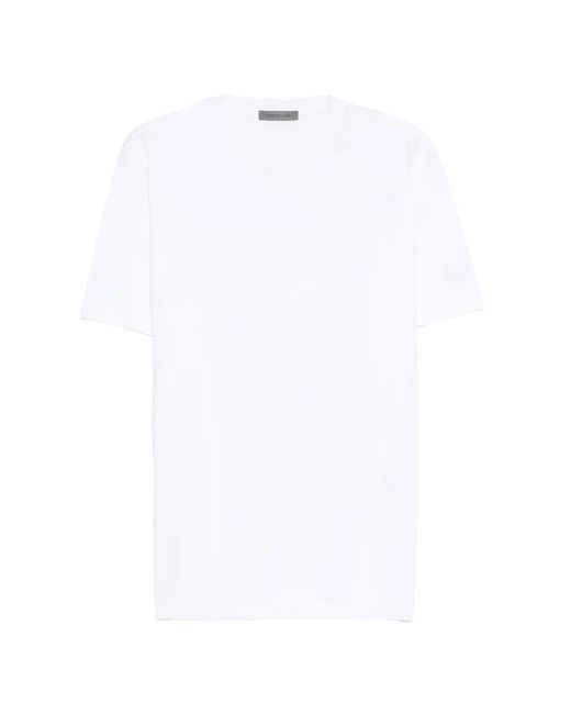 Corneliani White Short-Sleeve T-Shirt for men