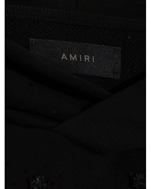 Amiri Black Appliqué-detail Cotton Shorts for men