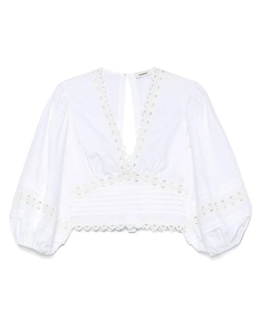 Top con aberturas Sandro de color White