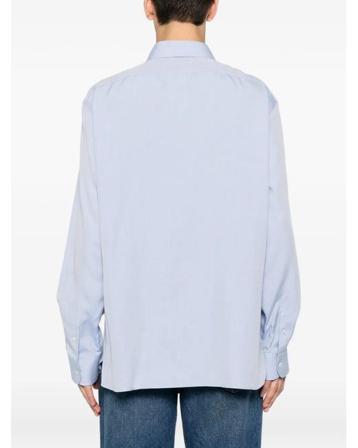 The Row White Paxon Long-Sleeve Button-Up Shirt for men