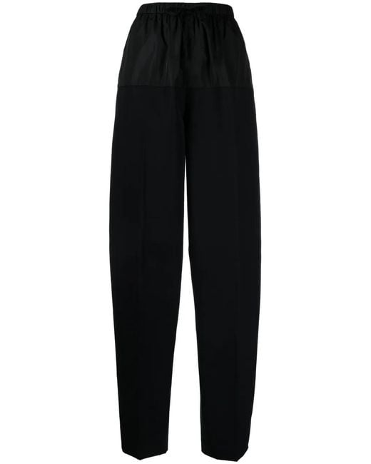 Alexander Wang Black Drawstring Nylon Trousers