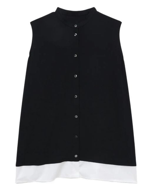 Enfold Black Ärmelloses Hemd
