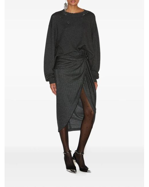 Isabel Marant Gray Ring-Embellished Pullover