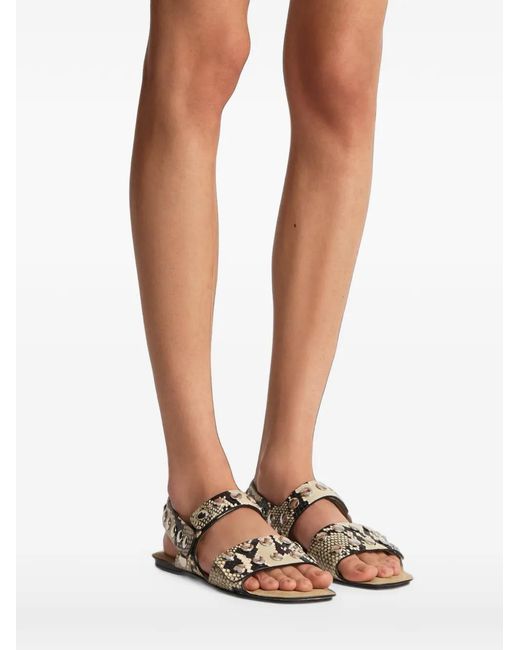 Khaite White Boden Sandals