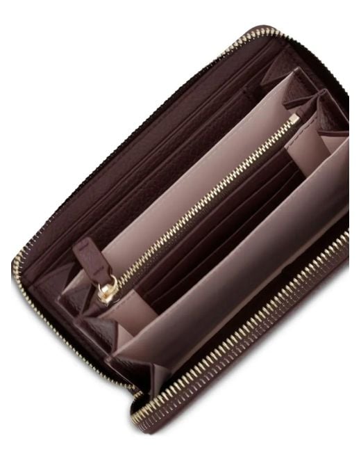 Coccinelle Purple Leather Zip-Around Wallet