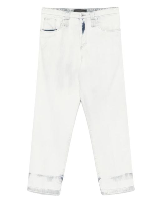 FEDERICO CINA Jeans Met Gebleekt Effect in het White