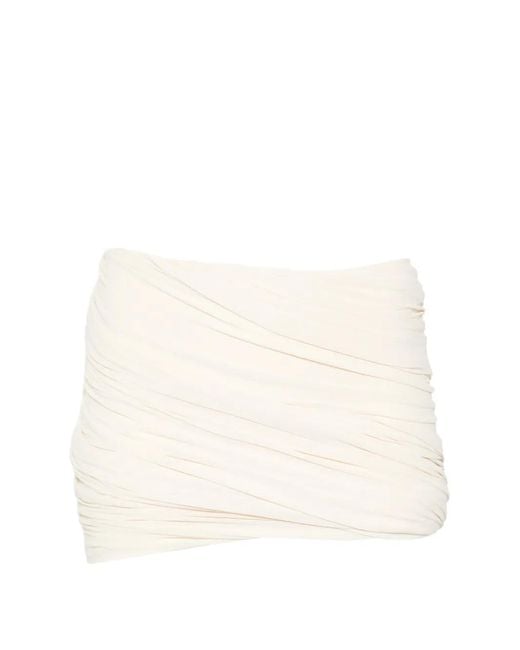 Rick Owens Natural Viscose Polyamide Elastane Luna Skirt