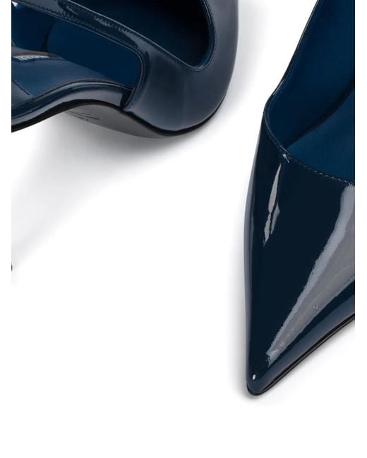 Le Silla Blue 80Mm Bella Slingback Pumps