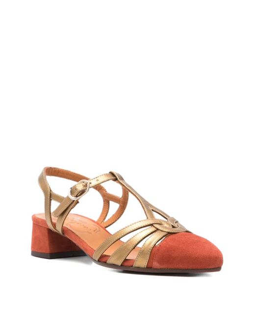 Chie Mihara Brown 40Mm T-Bar Heeled Pumps