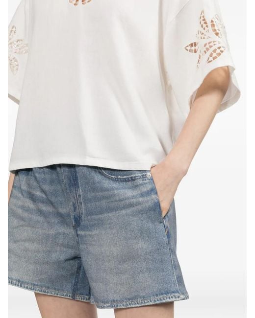 Rag & Bone Blue Short Miramar En Éponge