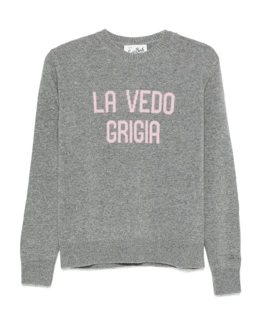 Mc2 Saint Barth Gray Long-Sleeve Sweater