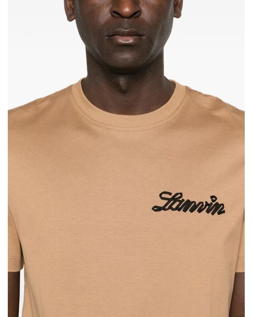 Lanvin Natural Round-Neck T-Shirt for men