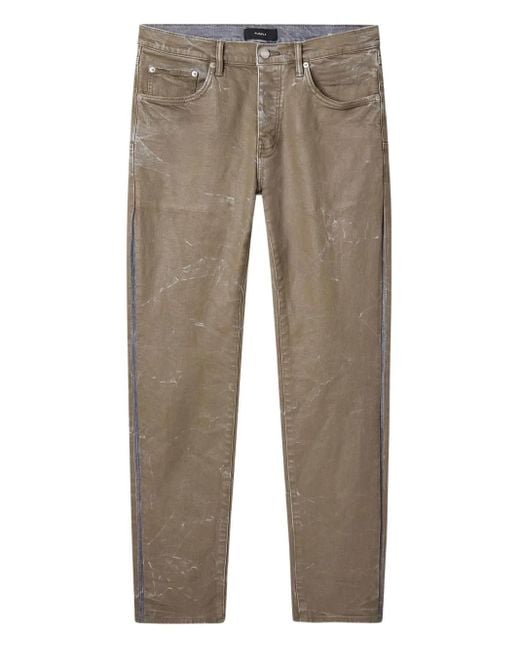 Purple Brand Gray Distressed-Effect Jeans for men