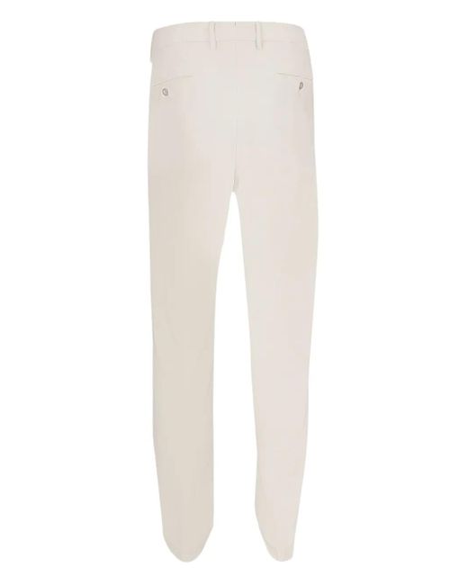 Eleventy White Cuffed Pants for men