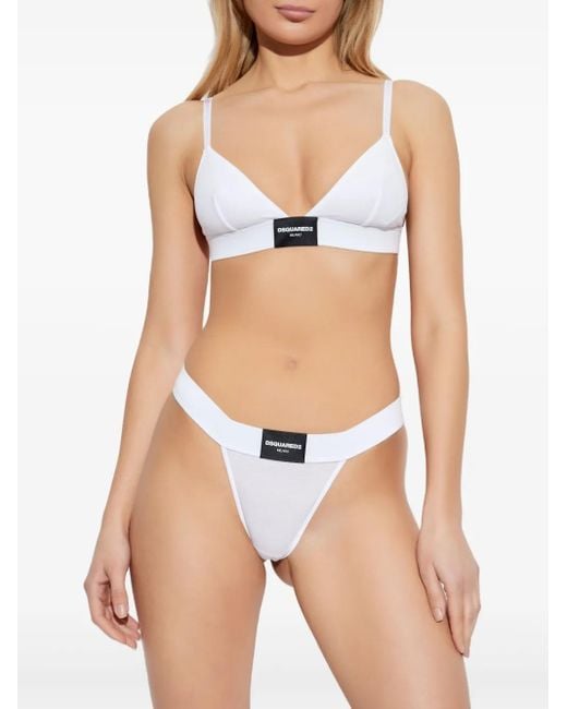 DSquared² White Heritage Thong