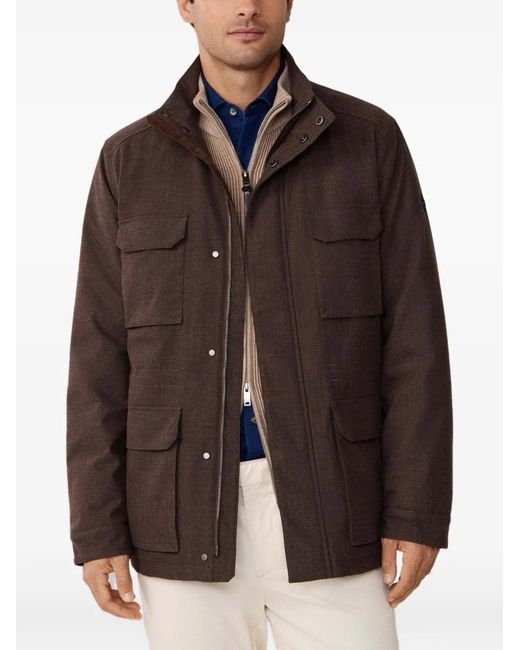 Hackett Brown Herringbone Jacket for men