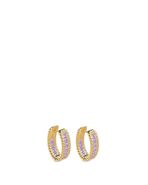 Apm Monaco Metallic Cordage Hoop Earrings