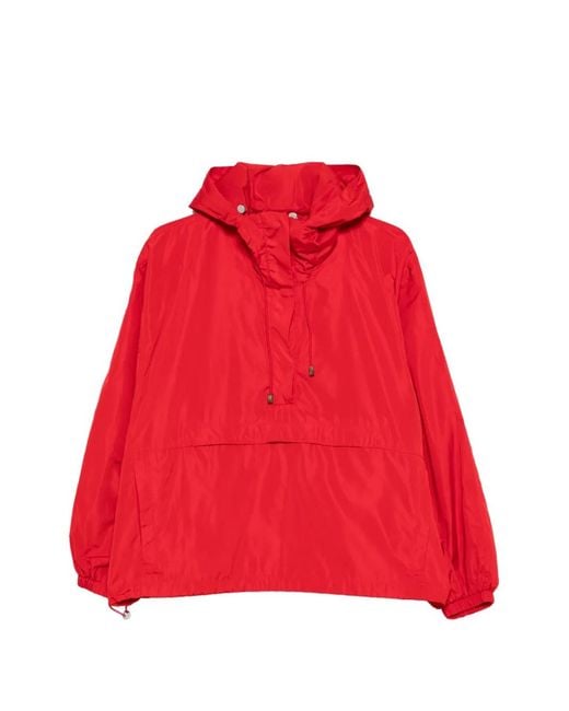 Rohe Red Veste À Capuche À Lien De Resserrage
