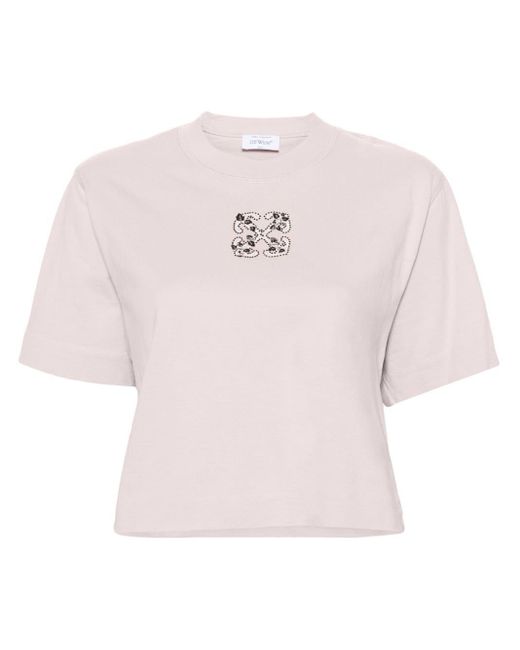 Off-White c/o Virgil Abloh T-shirt Met Pijlprint in het Pink